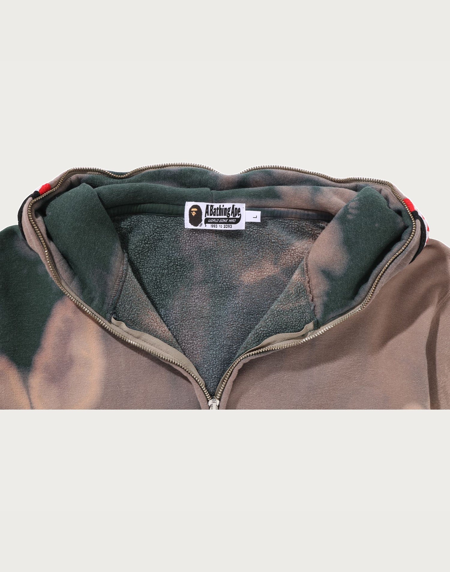 HAND DYE SHARK FULL ZIP HOODIE MENS