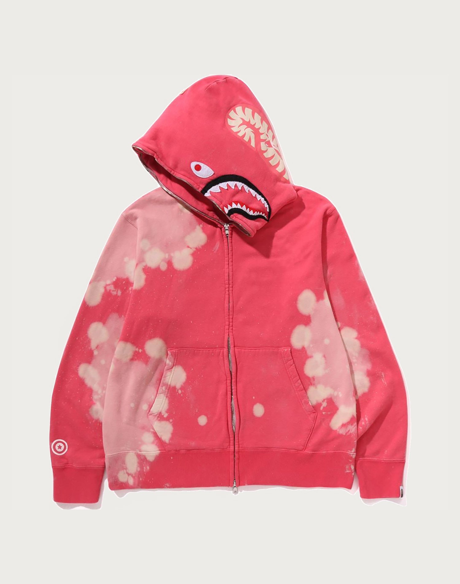 HAND DYE SHARK FULL ZIP HOODIE MENS