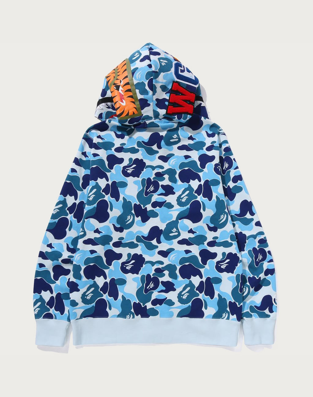 ABC CAMO CRYSTAL STONE SHARK FULL ZIP HOODIE MENS
