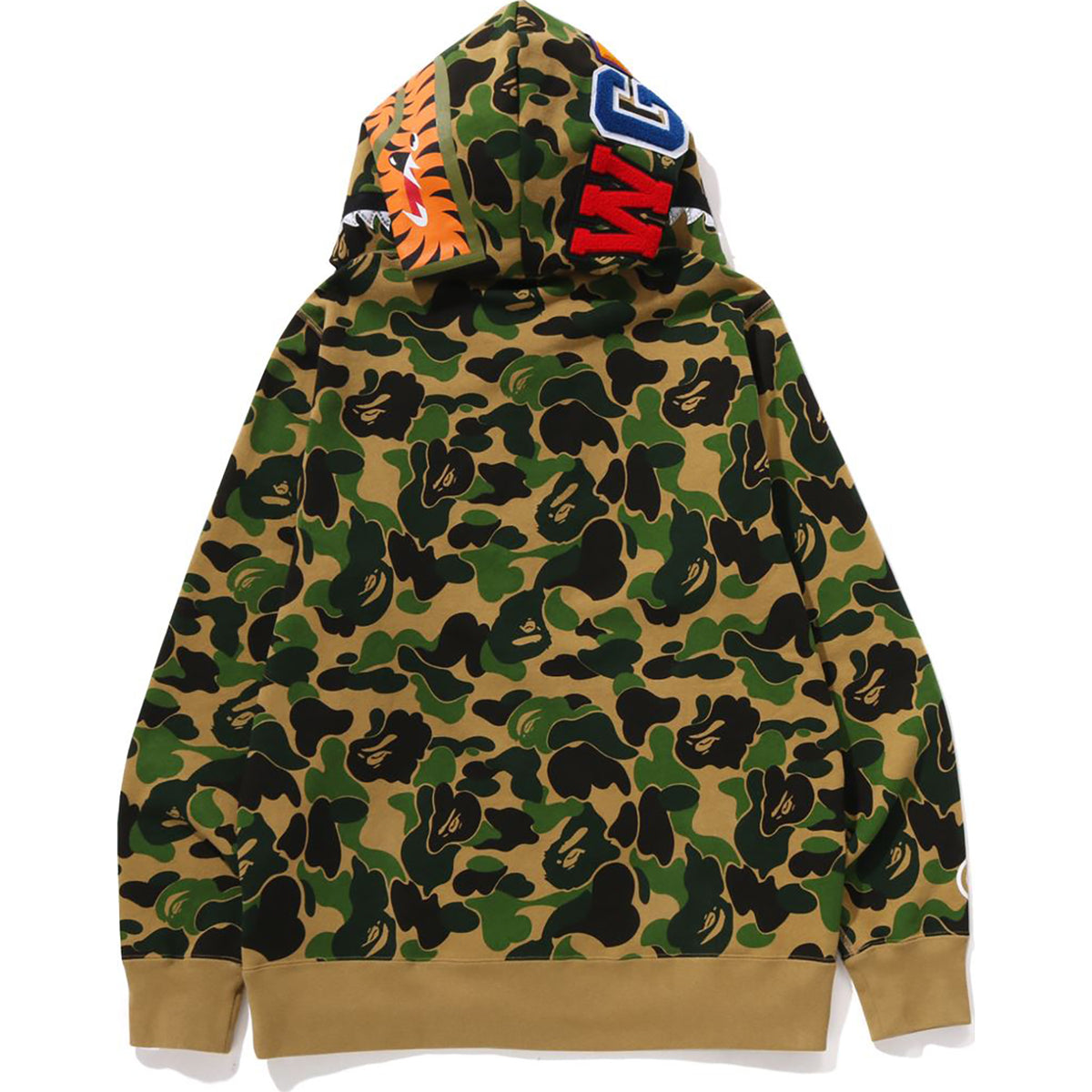 ABC CAMO CRYSTAL STONE SHARK FULL ZIP HOODIE MENS