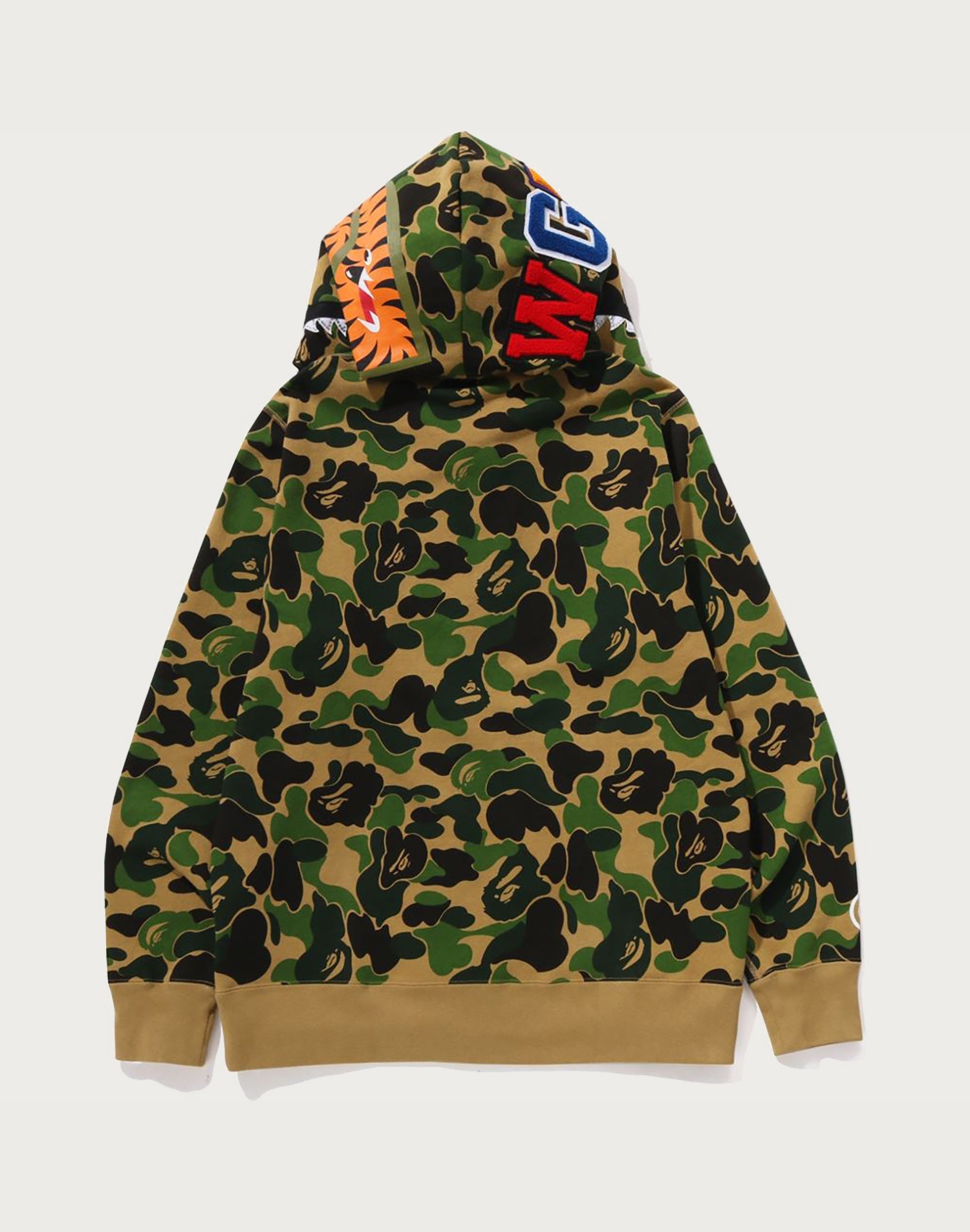 ABC CAMO CRYSTAL STONE SHARK FULL ZIP HOODIE MENS