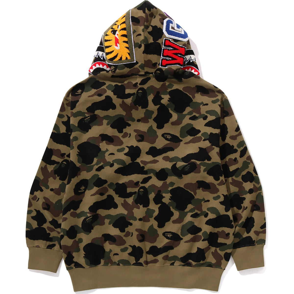 1ST CAMO JACQUARD SHARK RELAXED FIT FULL ZIP HOODIE MENS