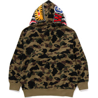 1ST CAMO JACQUARD SHARK RELAXED FIT FULL ZIP HOODIE MENS