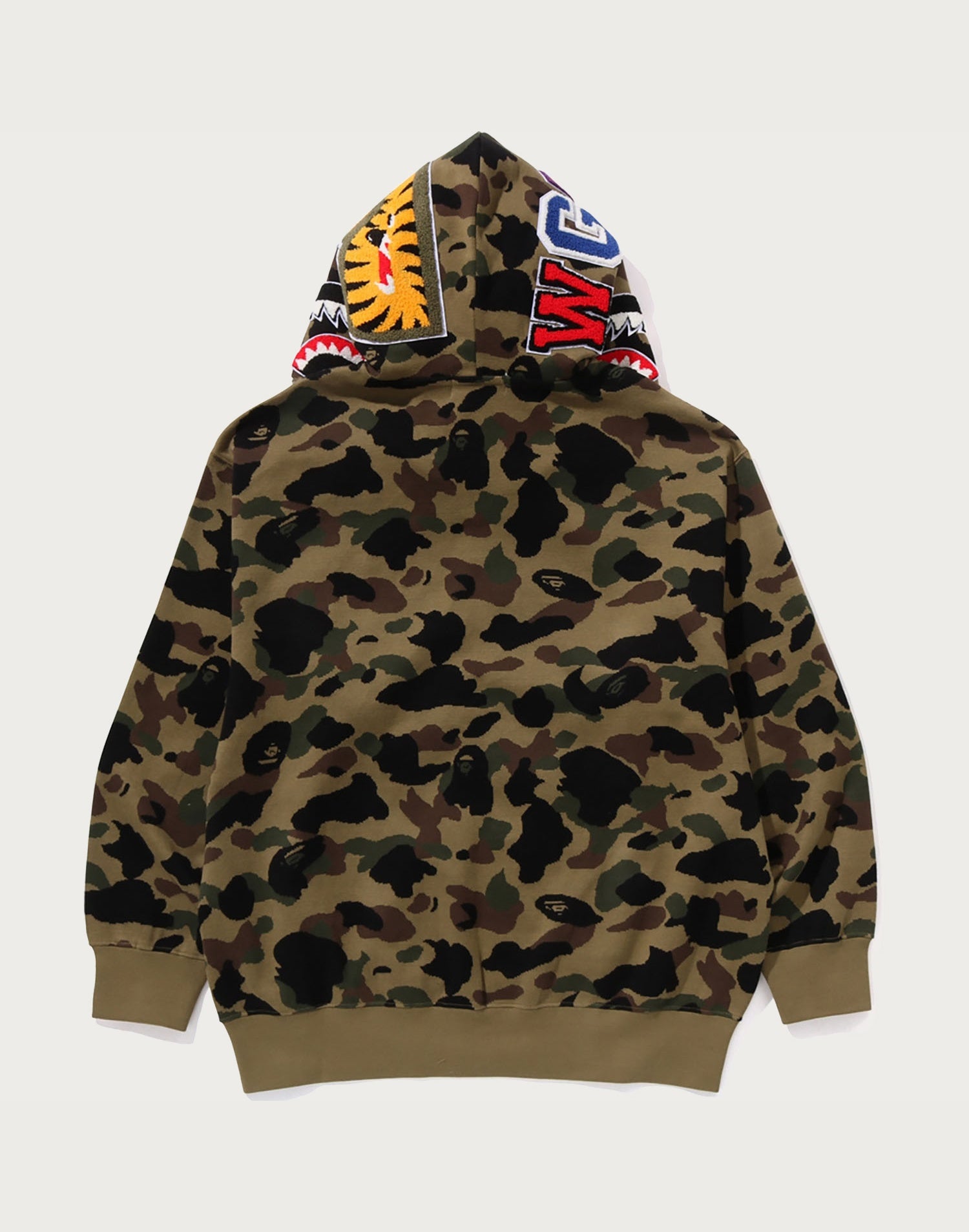 1ST CAMO JACQUARD SHARK RELAXED FIT FULL ZIP HOODIE MENS