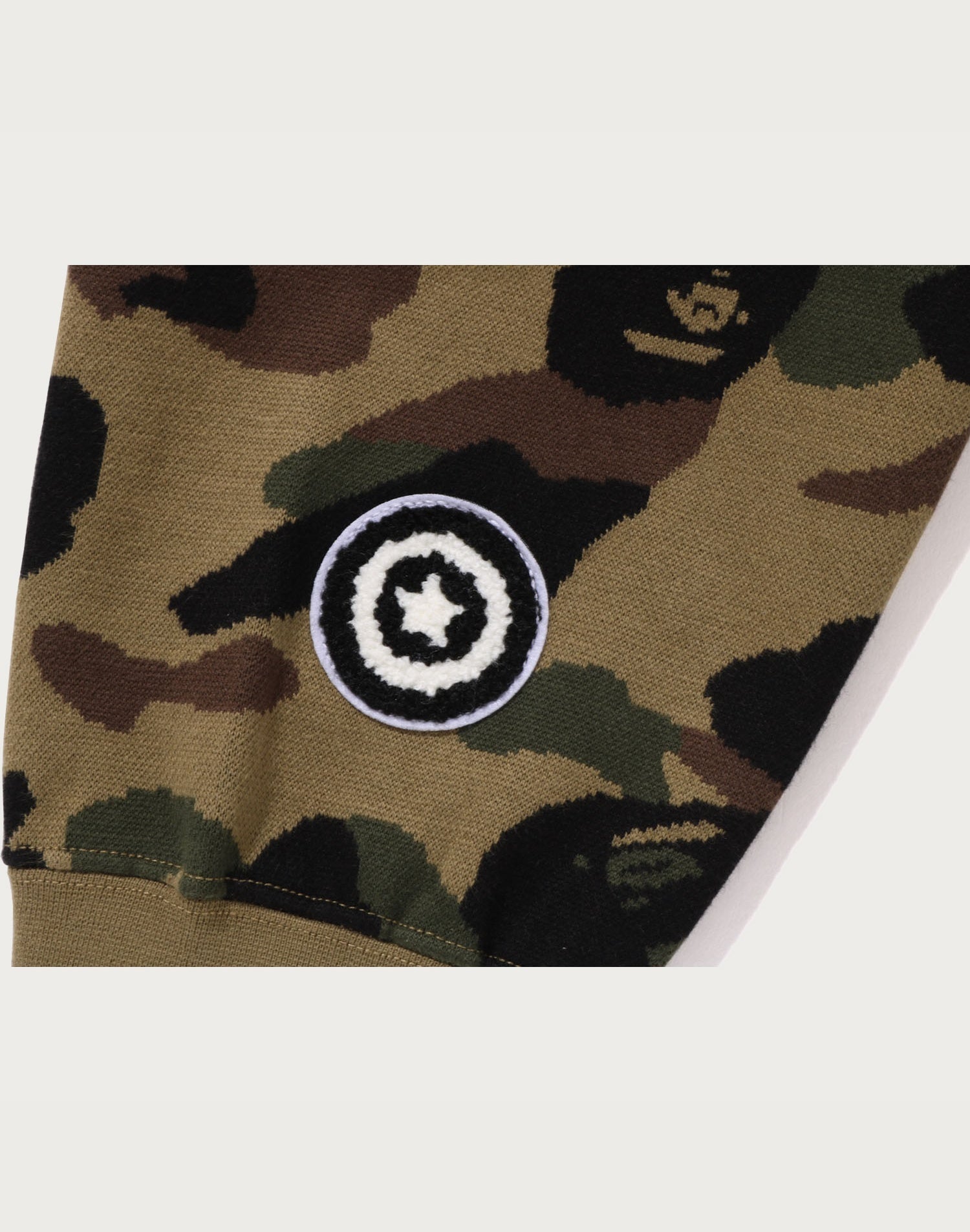 1ST CAMO JACQUARD SHARK RELAXED FIT FULL ZIP HOODIE MENS