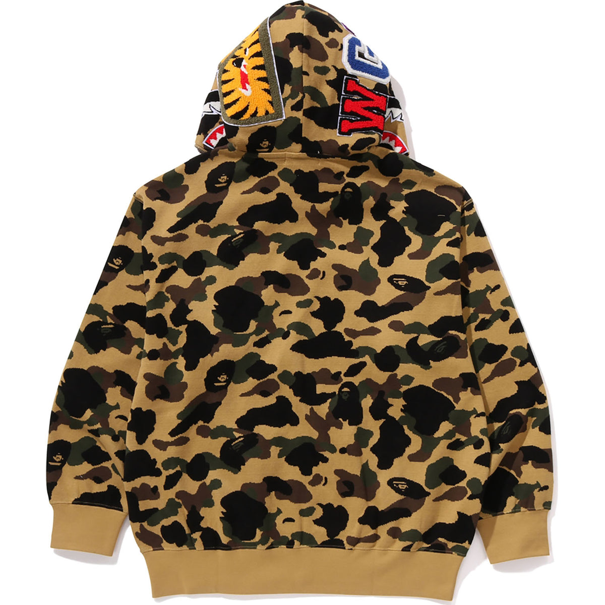 1ST CAMO JACQUARD SHARK RELAXED FIT FULL ZIP HOODIE MENS