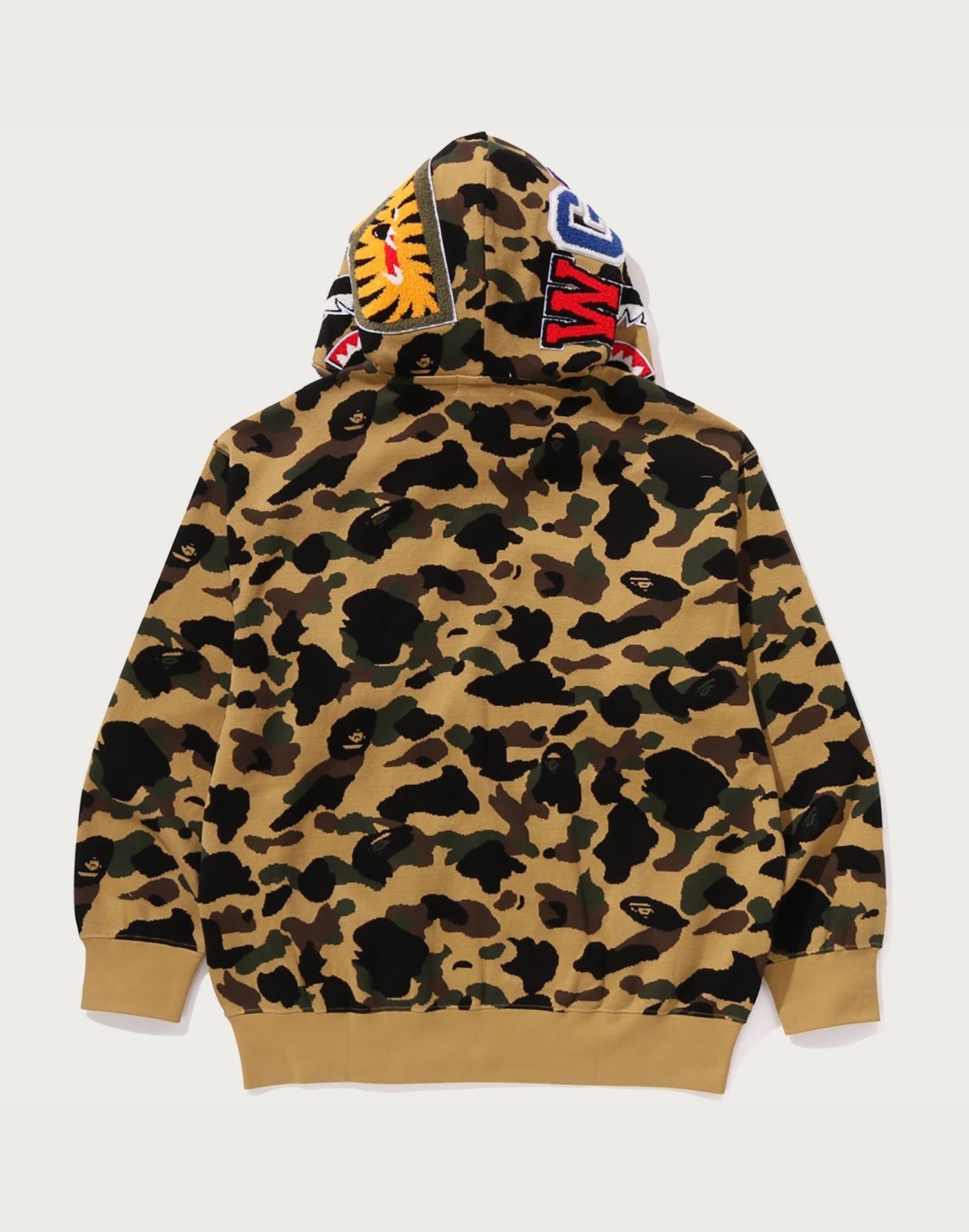 1ST CAMO JACQUARD SHARK RELAXED FIT FULL ZIP HOODIE MENS