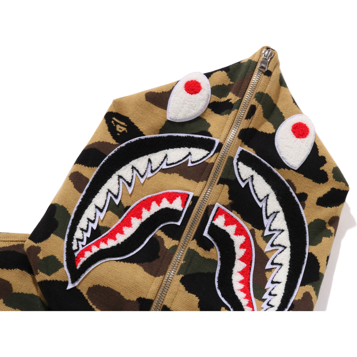 1ST CAMO JACQUARD SHARK RELAXED FIT FULL ZIP HOODIE MENS