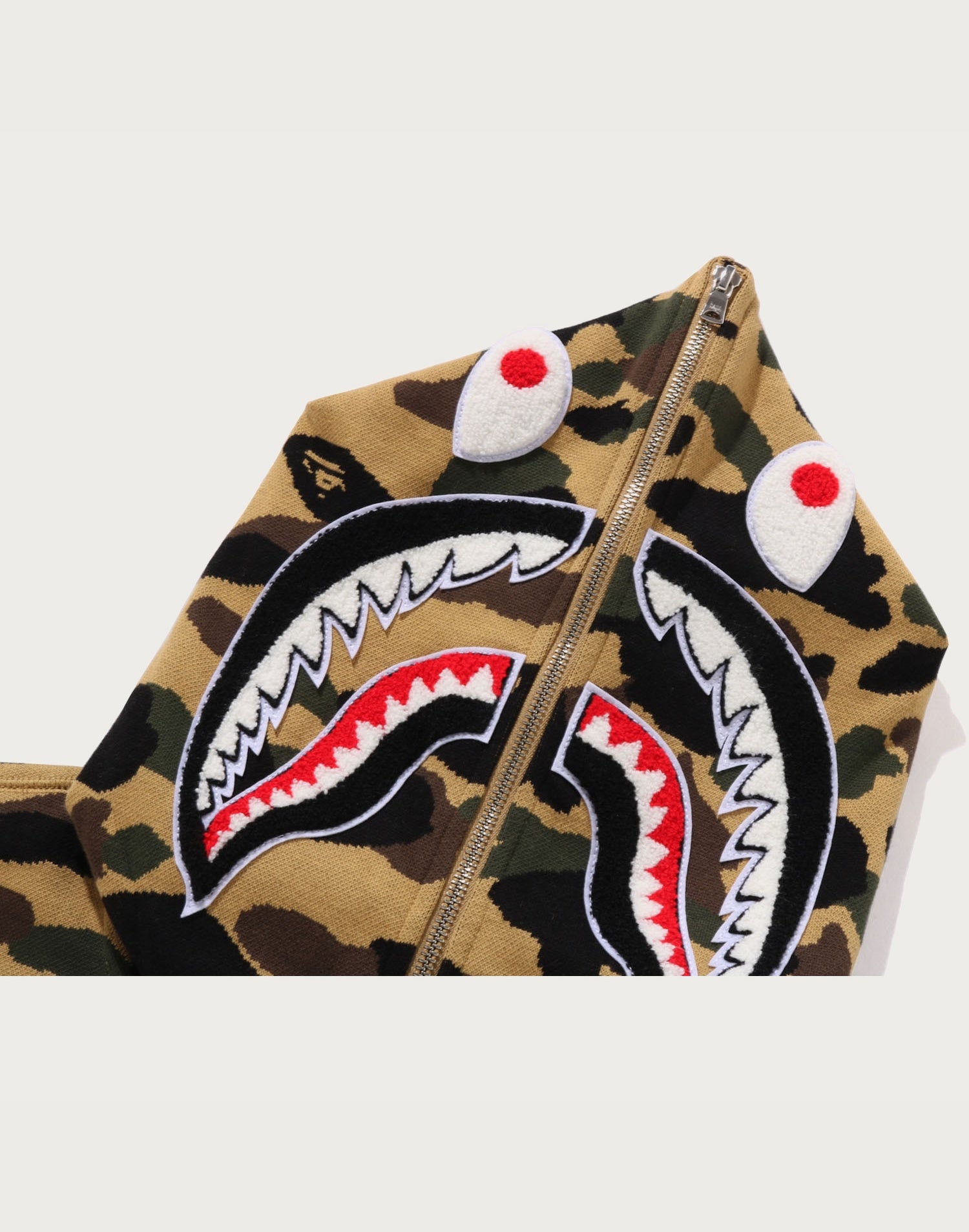 1ST CAMO JACQUARD SHARK RELAXED FIT FULL ZIP HOODIE MENS