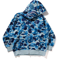 ABC CAMO RAYON RELAXED FIT SHARK FULL ZIP HOODIE MENS