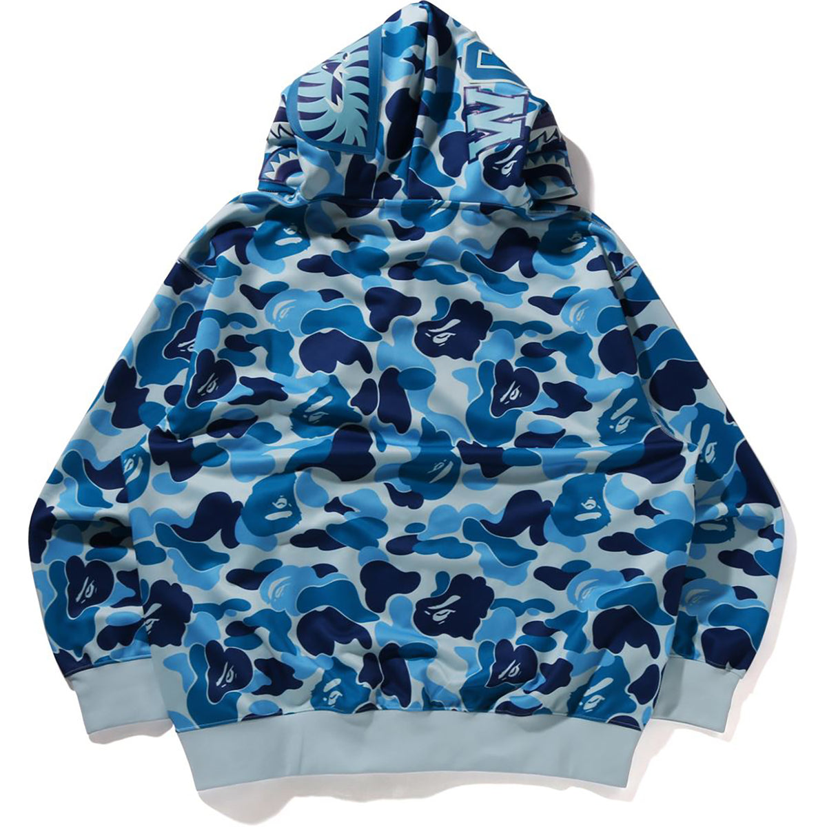 ABC CAMO RAYON RELAXED FIT SHARK FULL ZIP HOODIE MENS