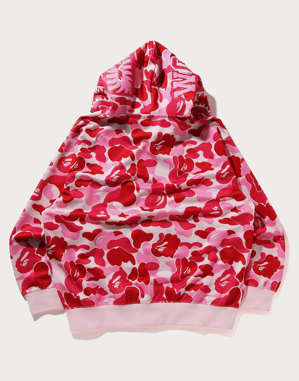 ABC CAMO POLYESTER RELAXED FIT SHARK FULL ZIP HOODIE MENS
