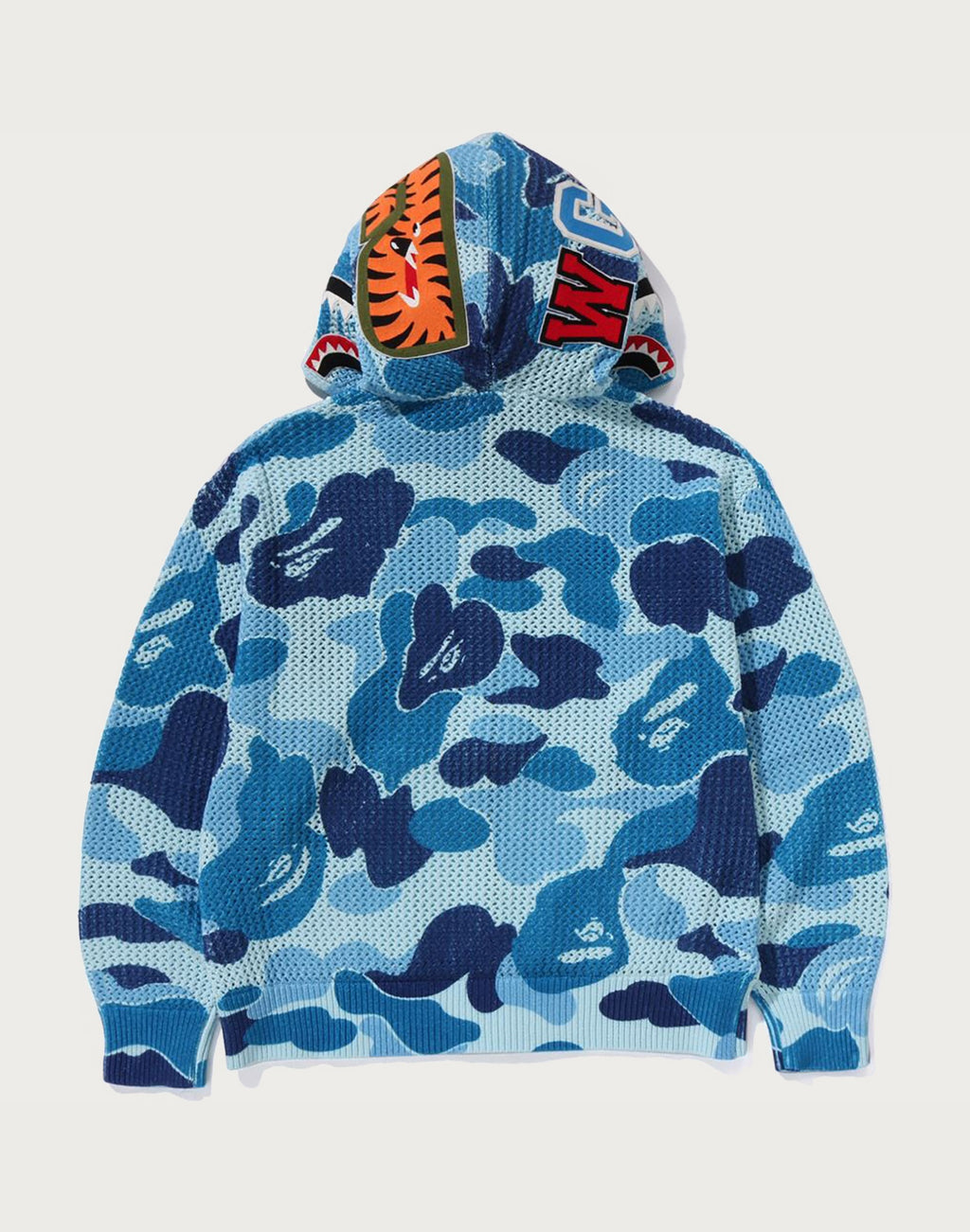 ABC CAMO CROCHET RELAXED FIT SHARK FULL ZIP HOODIE MENS