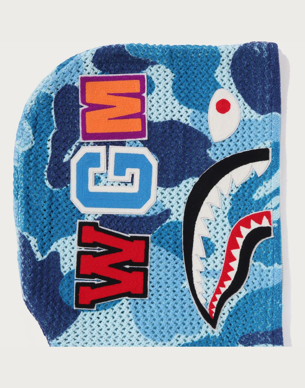 ABC CAMO CROCHET RELAXED FIT SHARK FULL ZIP HOODIE MENS
