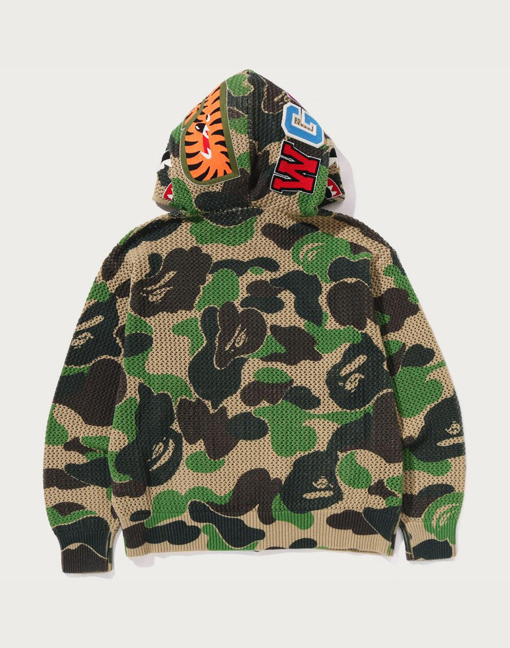 ABC CAMO CROCHET RELAXED FIT SHARK FULL ZIP HOODIE MENS