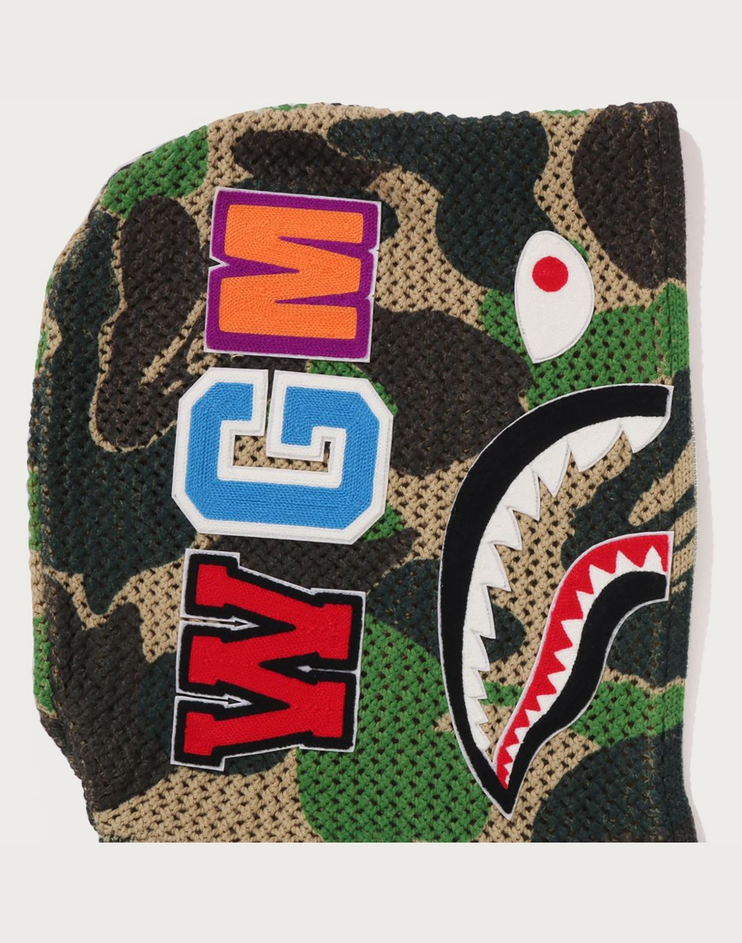 ABC CAMO CROCHET RELAXED FIT SHARK FULL ZIP HOODIE MENS