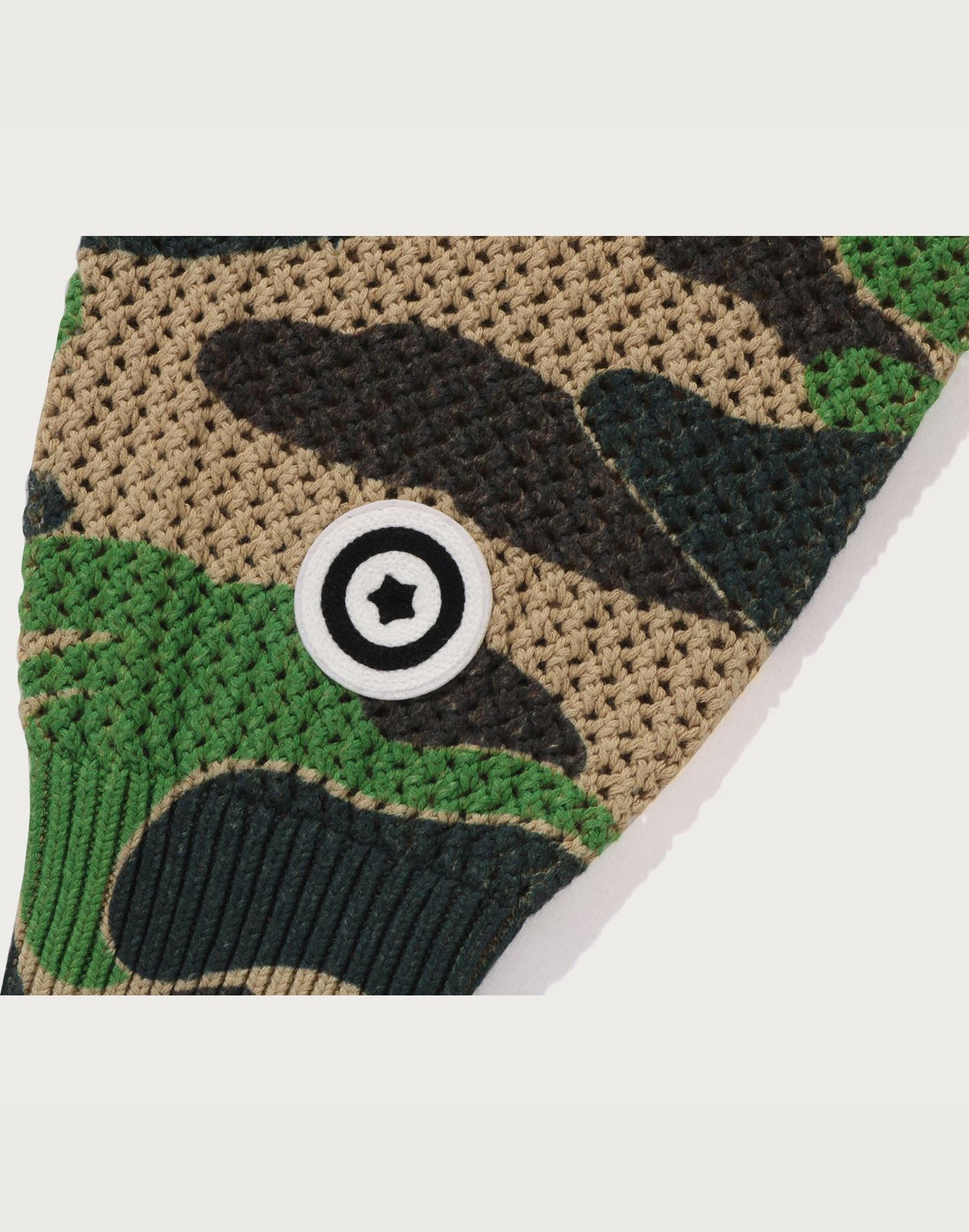 ABC CAMO CROCHET RELAXED FIT SHARK FULL ZIP HOODIE MENS