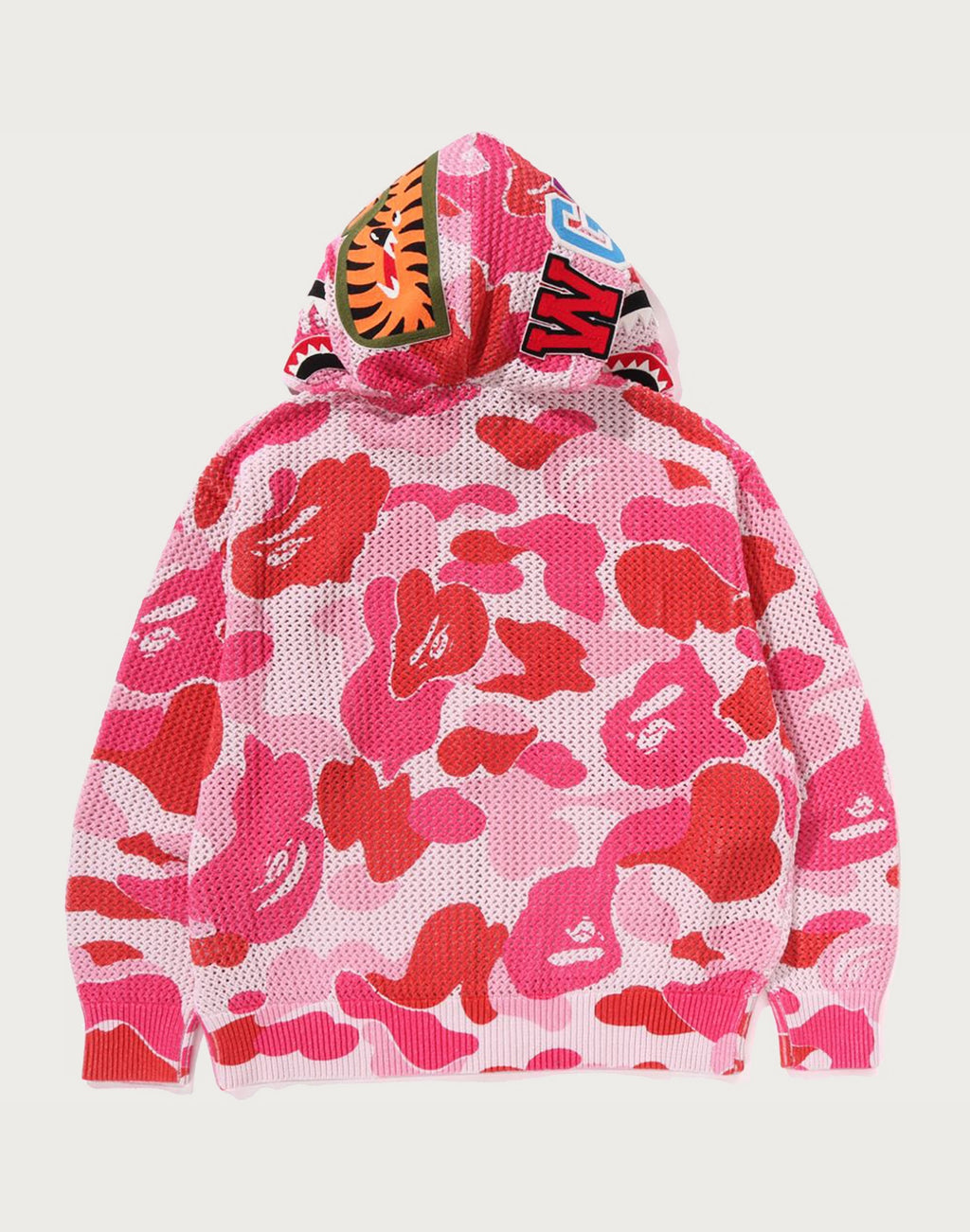 ABC CAMO CROCHET RELAXED FIT SHARK FULL ZIP HOODIE MENS