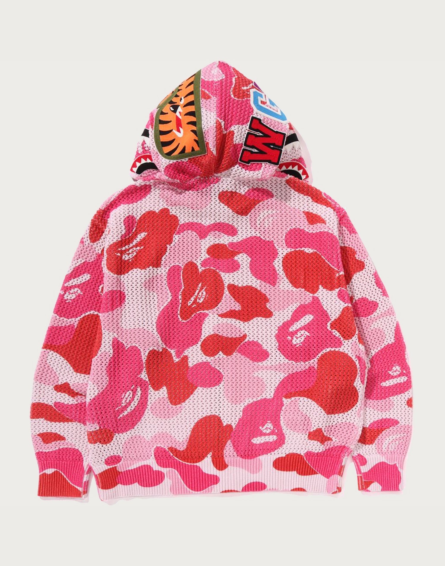 ABC CAMO CROCHET RELAXED FIT SHARK FULL ZIP HOODIE MENS