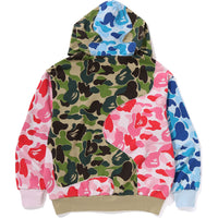 ABC CAMO PATCHWORK RELAXED FIT ZIP HOODIE MENS