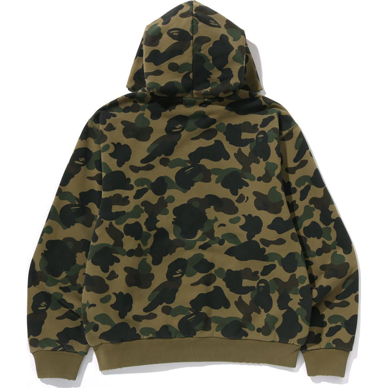 1ST CAMO HEAVY WASH CROPPED FIT ZIP HOODIE MENS