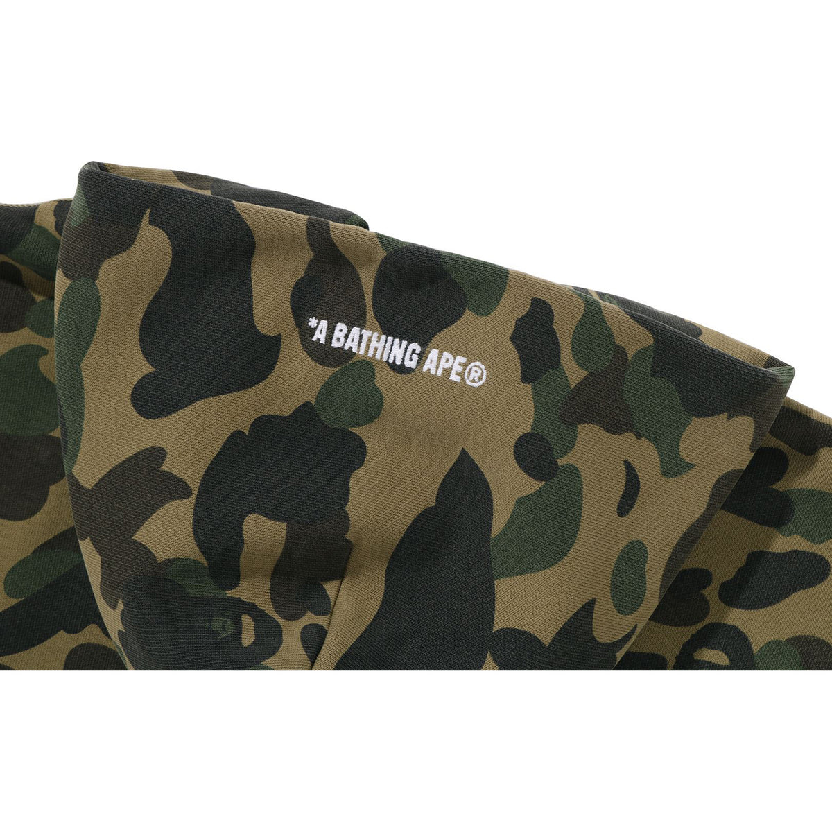 1ST CAMO HEAVY WASH CROPPED FIT ZIP HOODIE MENS