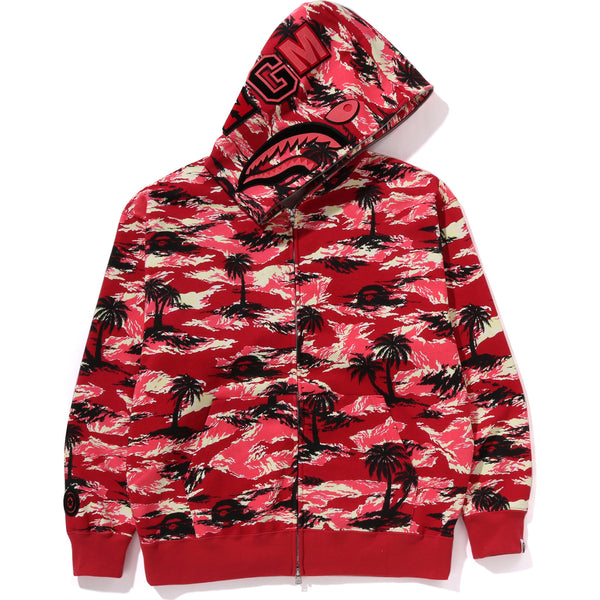 PALM TREE CAMO RELAXED FIT SHARK FULL ZIP HOODIE MENS – us.bape.com