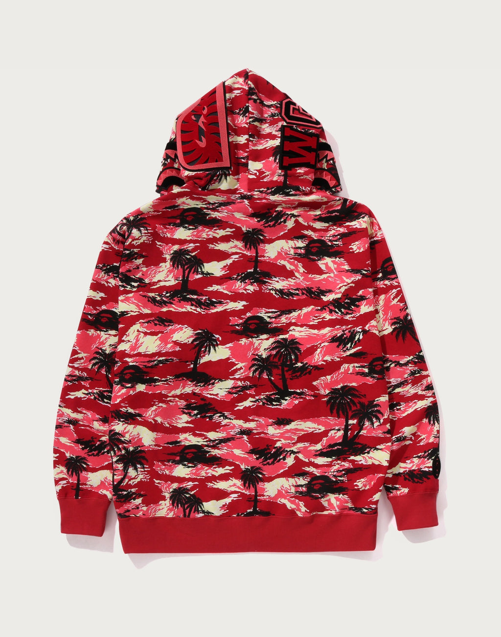 PALM TREE CAMO RELAXED FIT SHARK FULL ZIP HOODIE MENS