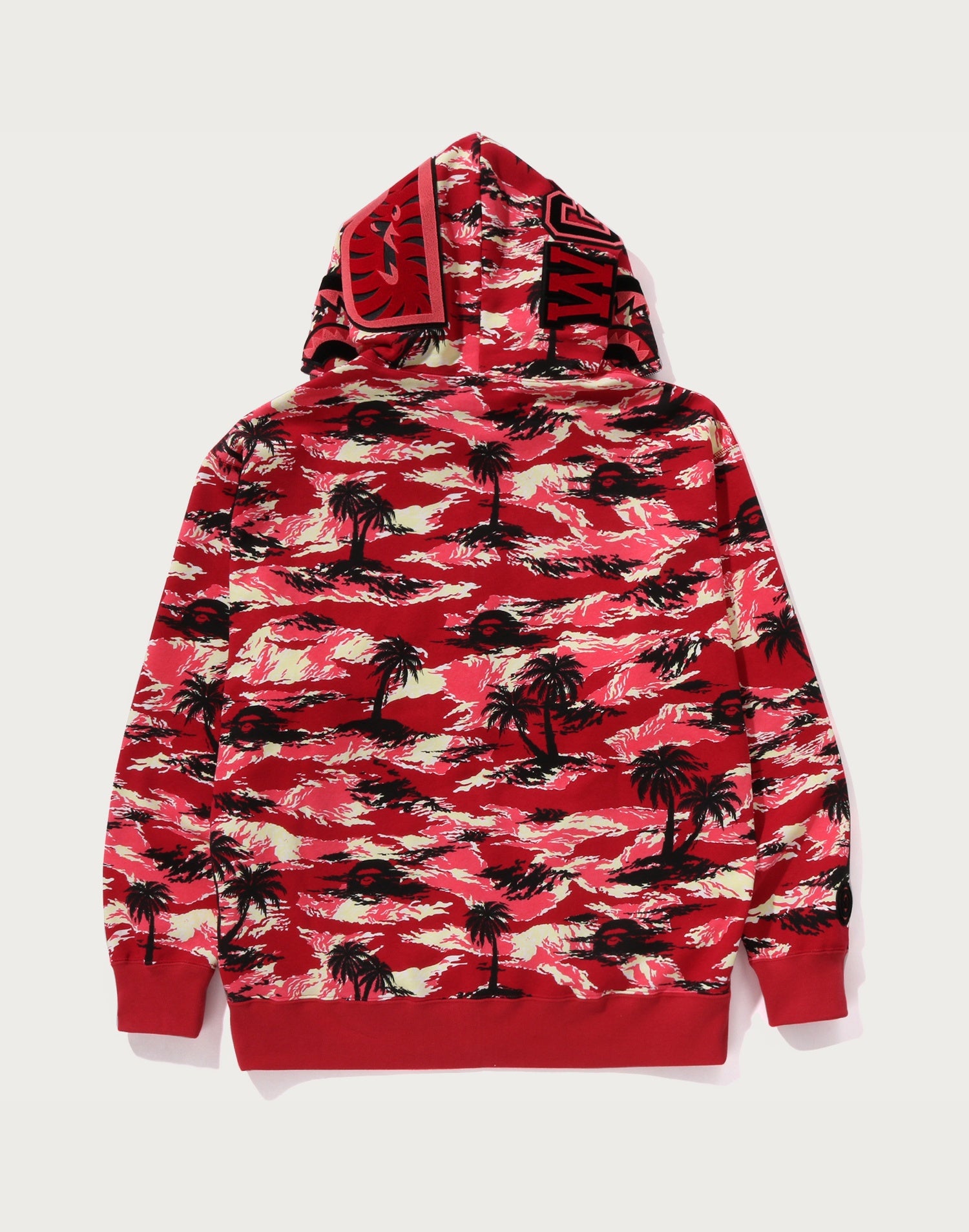 PALM TREE CAMO RELAXED FIT SHARK FULL ZIP HOODIE MENS