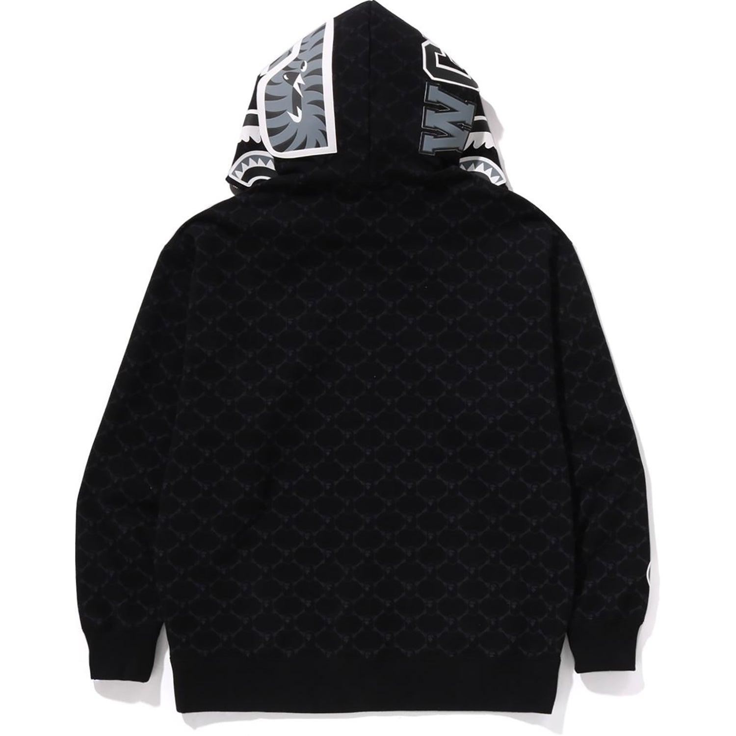 COLLEGE MONOGRAM RELAXED FIT SHARK FULL ZIP HOODIE MENS – us.bape.com