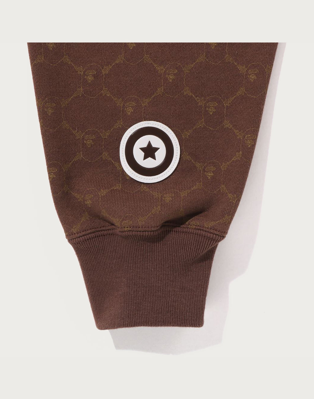 COLLEGE MONOGRAM RELAXED FIT SHARK FULL ZIP HOODIE MENS