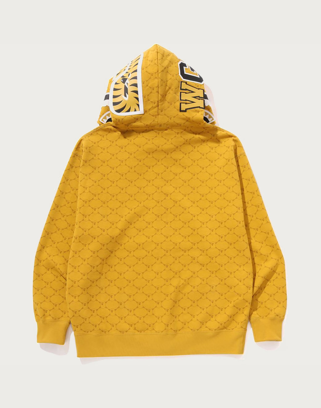 COLLEGE MONOGRAM RELAXED FIT SHARK FULL ZIP HOODIE MENS