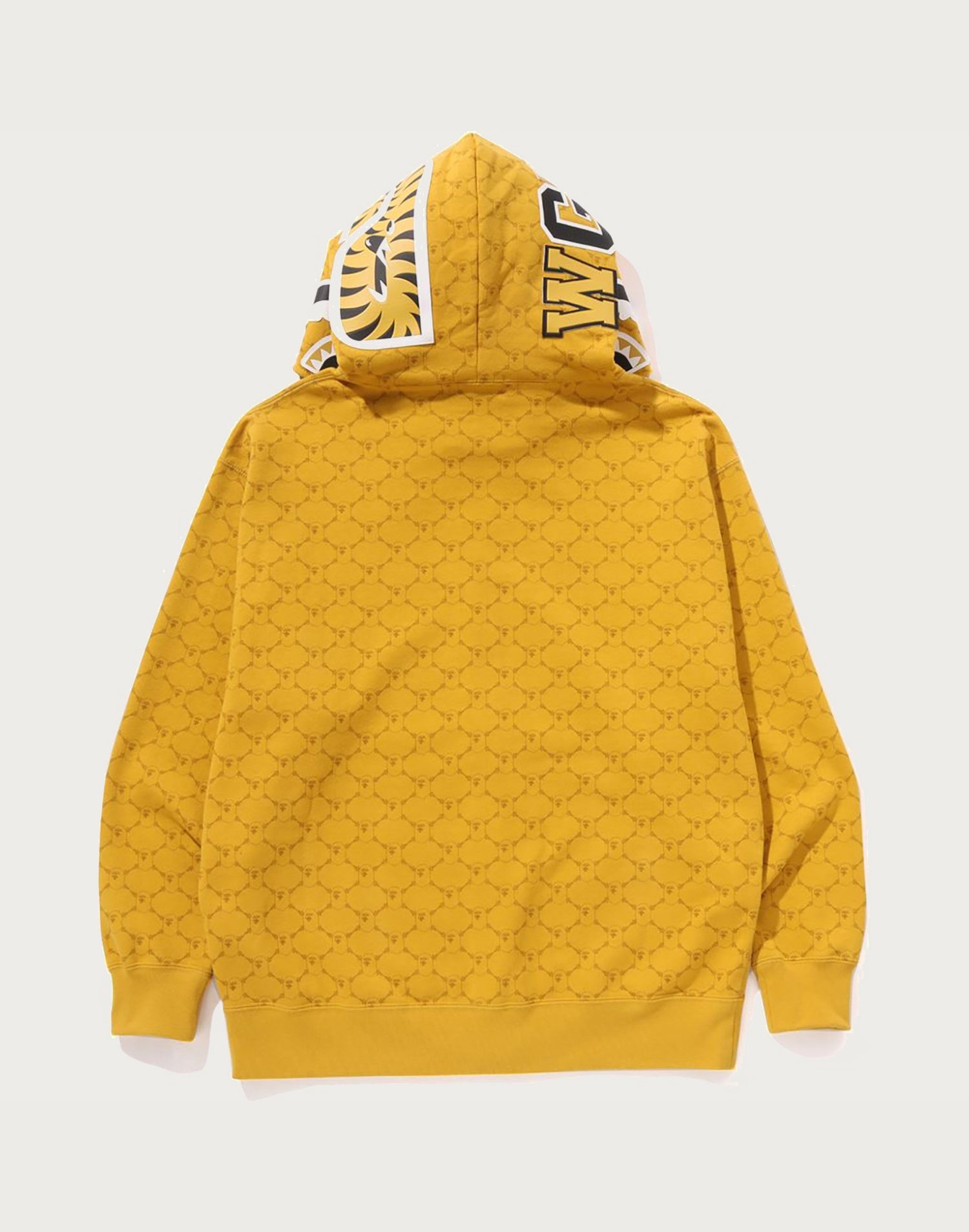 COLLEGE MONOGRAM RELAXED FIT SHARK FULL ZIP HOODIE MENS