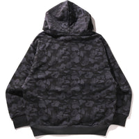 CAMO FAKE PRINT RELAXED FIT SHARK FULL ZIP HOODIE MENS