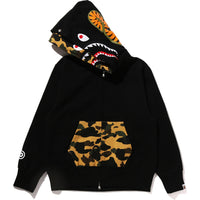 1ST CAMO SHARK FULL ZIP DOUBLE HOODIE LADIES