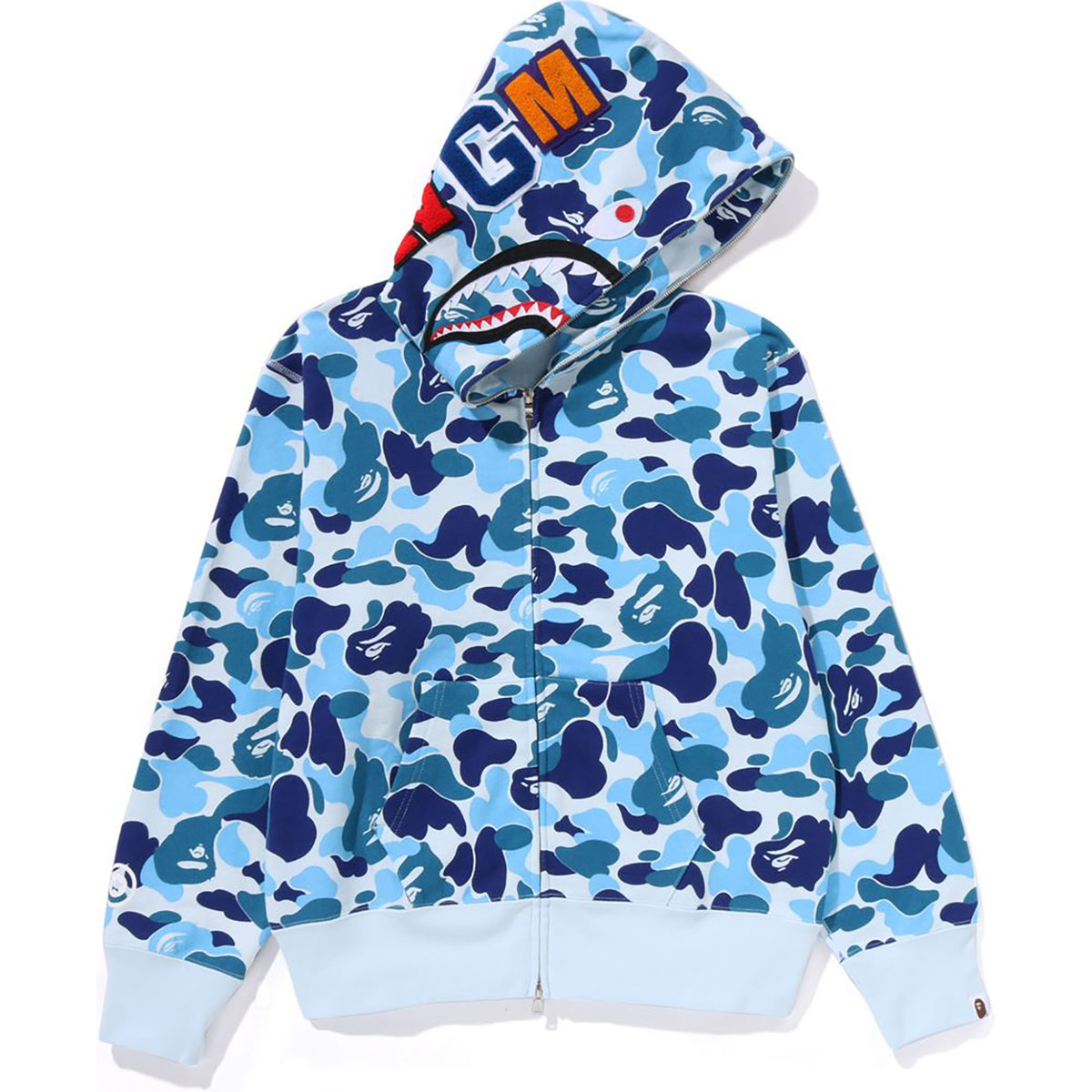 ABC CAMO SHARK FULL ZIP HOODIE LADIES