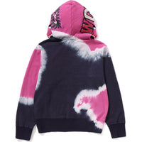 HAND DYE SHARK FULL ZIP HOODIE LADIES