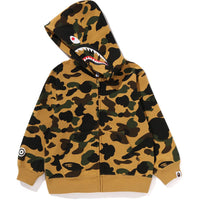 1ST CAMO PATCH PRINT SHARK ZIP HOODIE KIDS