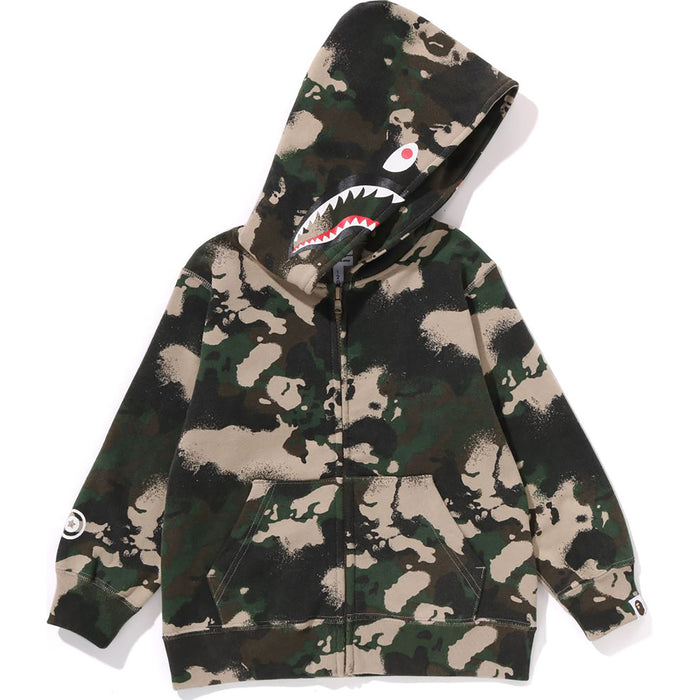 MAP CAMO SHARK ZIP HOODIE KIDS