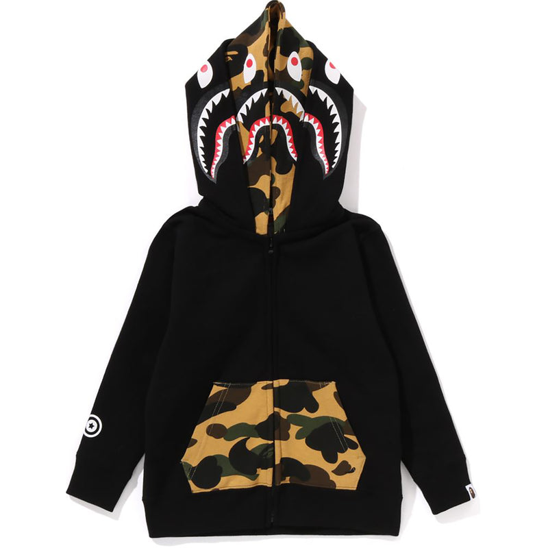 1ST CAMO SHARK FULL ZIP DOUBLE HOODIE KIDS