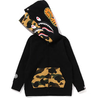 1ST CAMO SHARK FULL ZIP DOUBLE HOODIE KIDS