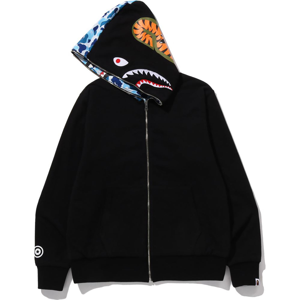 ABC CAMO REVERSIBLE SHARK FULL ZIP HOODIE MENS