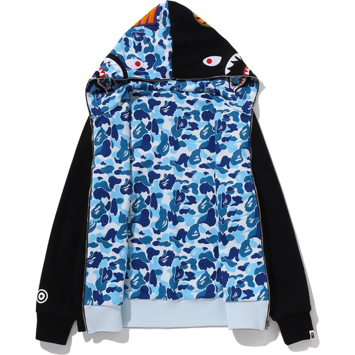 ABC CAMO REVERSIBLE SHARK FULL ZIP HOODIE MENS