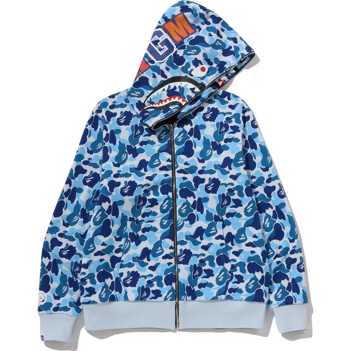 ABC CAMO REVERSIBLE SHARK FULL ZIP HOODIE MENS