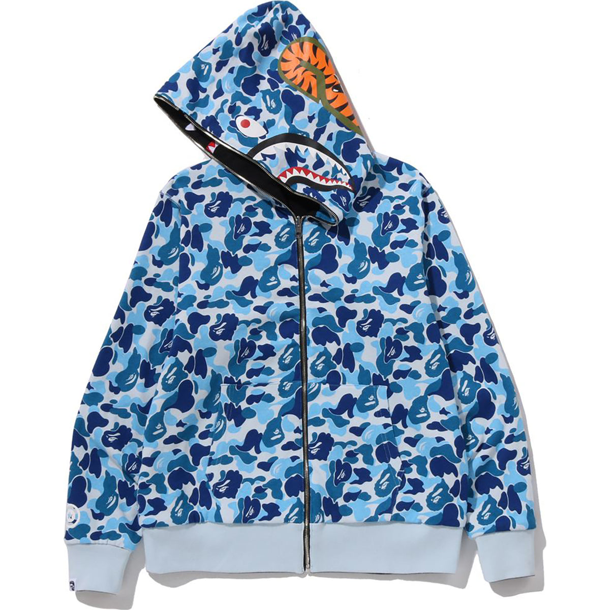 ABC CAMO REVERSIBLE SHARK FULL ZIP HOODIE MENS