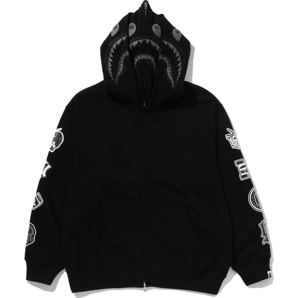 BAPE US BLACK FRIDAY DOUBLE SHARK RELAXED FIT FULL ZIP HOODIE MENS