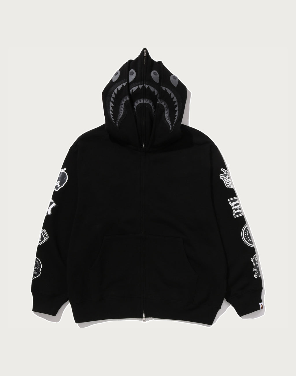 BAPE US BLACK FRIDAY DOUBLE SHARK RELAXED FIT FULL ZIP HOODIE MENS