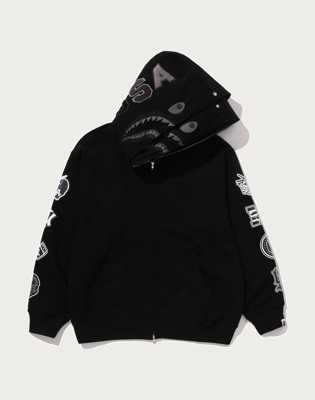 BAPE US BLACK FRIDAY DOUBLE SHARK RELAXED FIT FULL ZIP HOODIE MENS