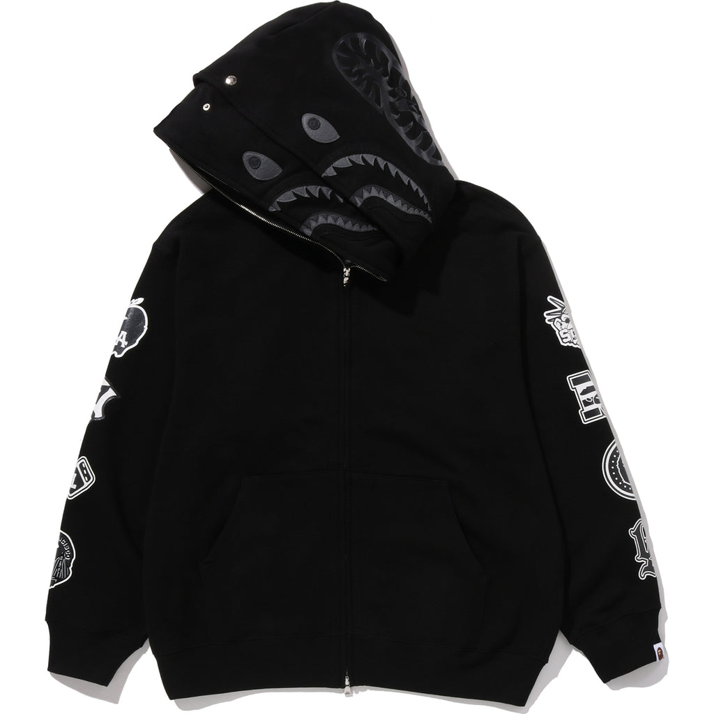 BAPE US BLACK FRIDAY DOUBLE SHARK RELAXED FIT FULL ZIP HOODIE MENS