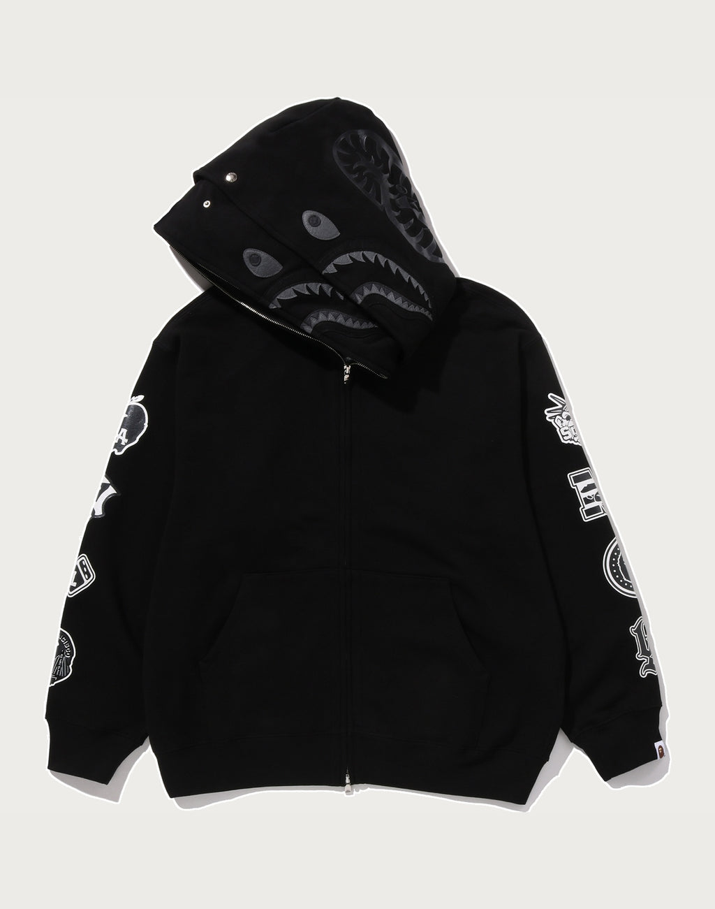 BAPE US BLACK FRIDAY DOUBLE SHARK RELAXED FIT FULL ZIP HOODIE MENS